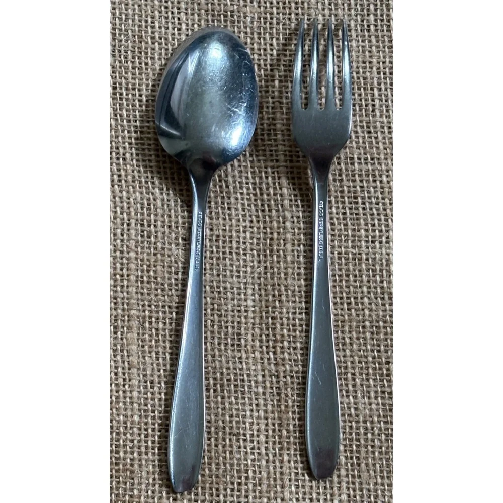 Vintage Silco International Mardi Gras  Table Spoon And Fork Flatware